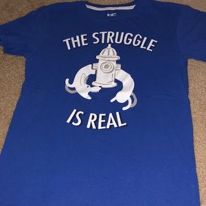 BOYS - Blue “The Struggle is Real” T-Shirt - Size L